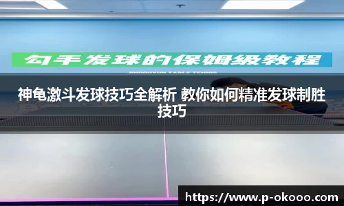 神龟激斗发球技巧全解析 教你如何精准发球制胜技巧